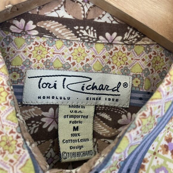 Lot of 2 Vintage Tori Richard Hawaiian Shirt Mens Medium Cotton Tiki Resort USA - Picture 9 of 16